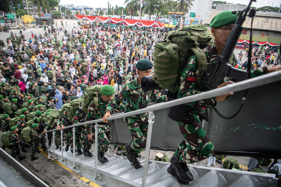 Pemberangkatan Satgas Pamtas RI-Papua Nugini