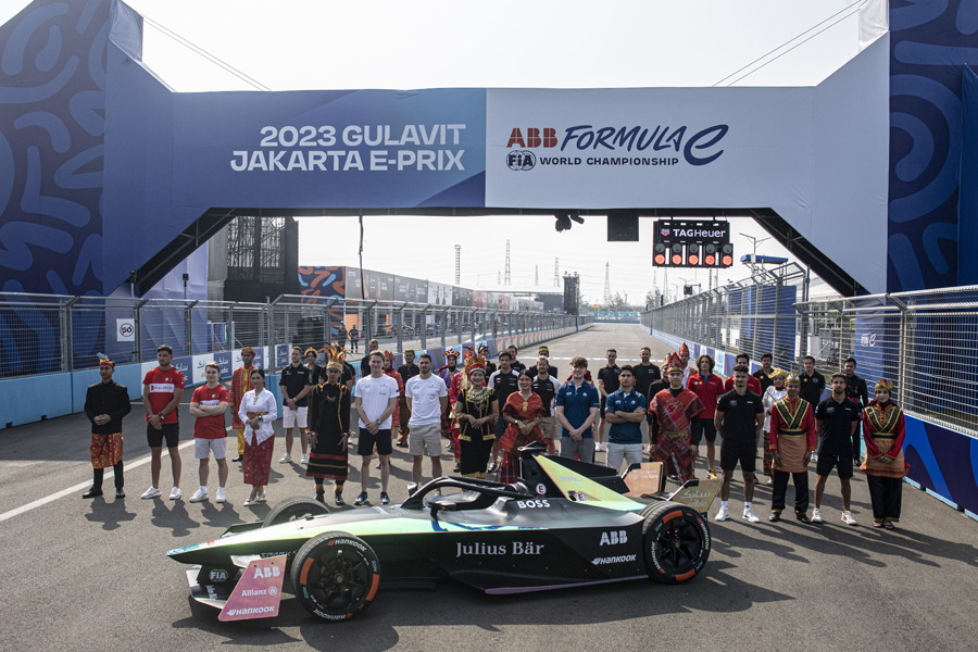 Sesi foto Formula E 2023 Jakarta