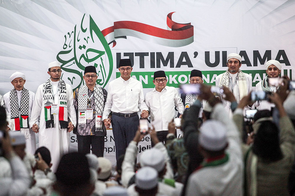 Anies-Muhaimin Hadiri Ijtima Ulama dan Tokoh Nasional