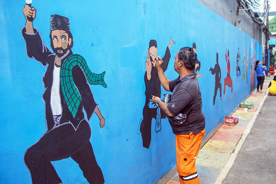 Mural Jakarta Menuju Kota Global 